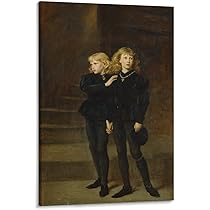 John Everett Millais 【ロンドン塔の王子達】肉筆油彩画模写